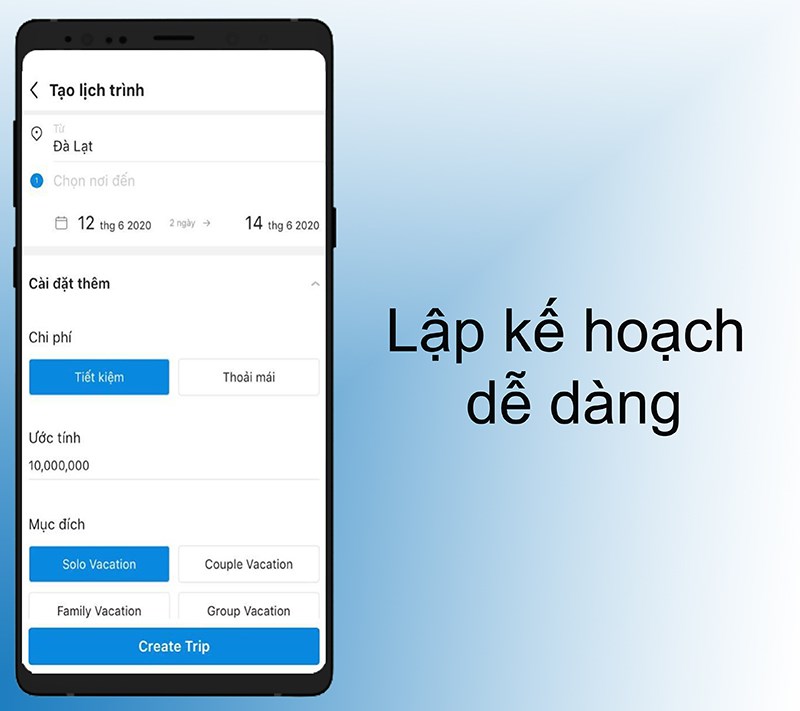 Lập kế hoạch dễ dàng