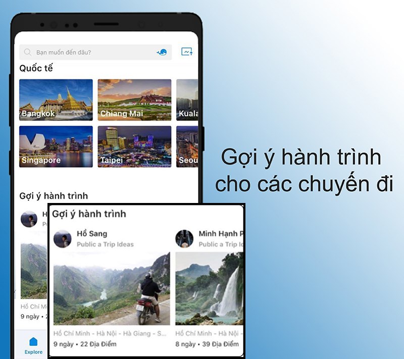 Gợi ý hành trình cho các chuyến đi