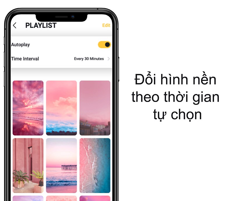 Đổi hình nền theo thời gian tự chọn