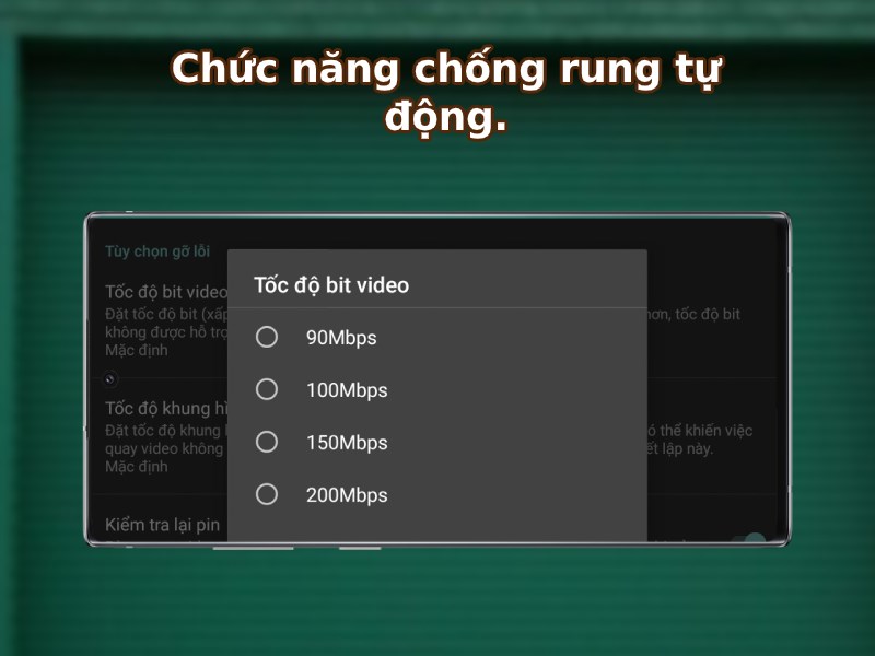 Chức năng chống rung tự động.