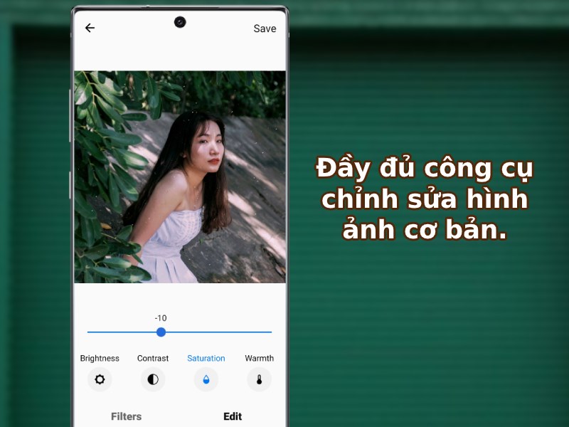 Đầy đủ công cụ chỉnh sửa hình ảnh cơ bản.