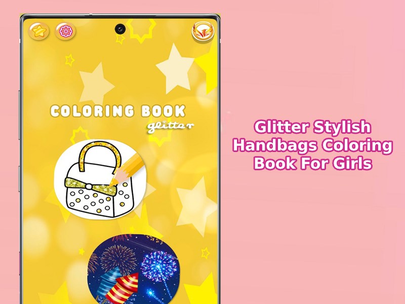 Glitter Stylish Handbags Coloring Book For Girl