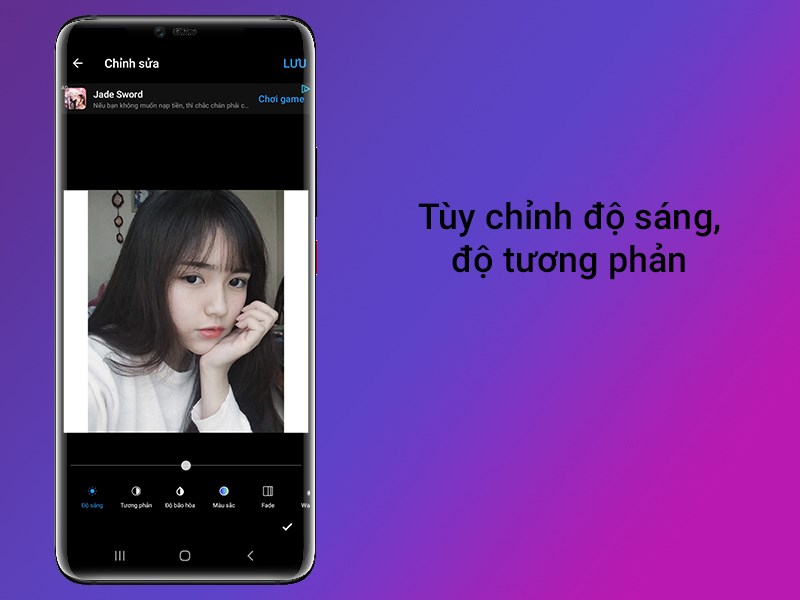 Tùy chỉnh độ sáng, độ tương phản