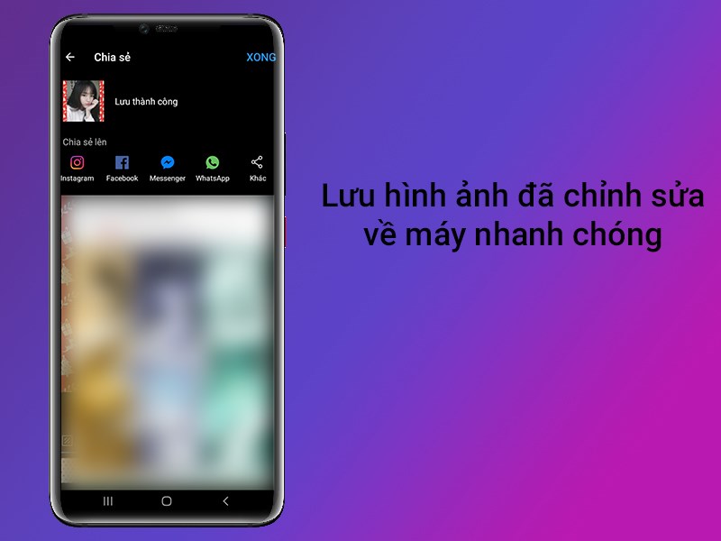 Lưu hình ảnh đã chỉnh sửa về máy nhanh chóng