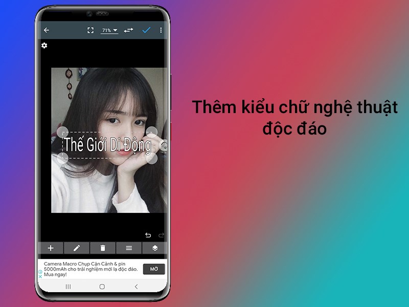 Thêm kiểu chữ nghệ thuật độc đáo vào ảnh đơn giản