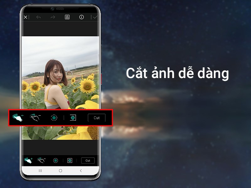 T&iacute;nh năng Cutout gi&uacute;p cắt ảnh dễ d&agrave;ng