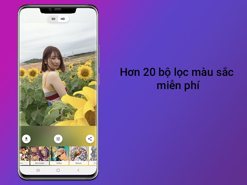 Hơn 20 bộ lọc màu sắc miễn phí