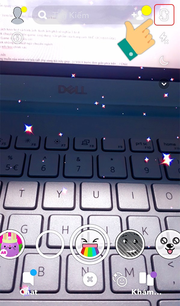 Chuyển đổi sang camera ph&iacute;a trước