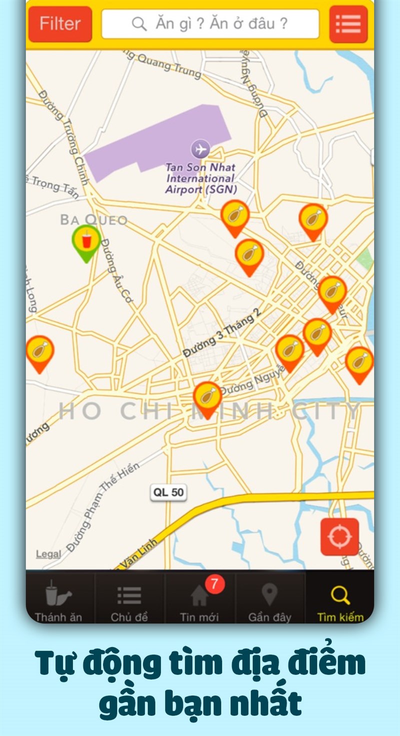 T&igrave;m kiếm địa điểm ăn uống dễ d&agrave;ng