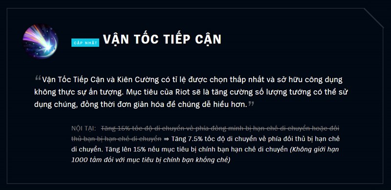 Chỉnh sửa Vận Tốc Tiếp Cận