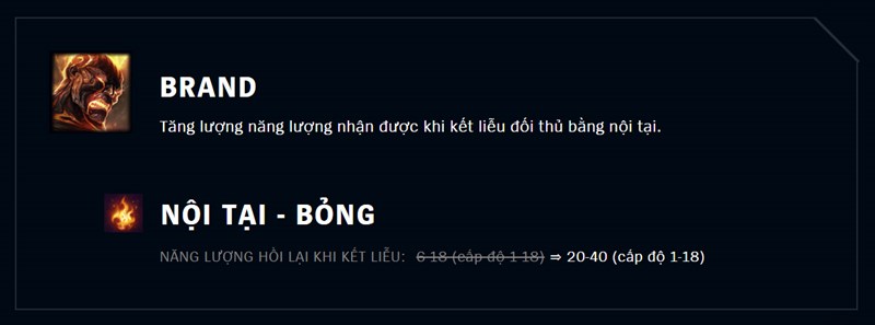 Tăng lượng năng lượng nhận được khi kết liễu đối thủ bằng nội tại