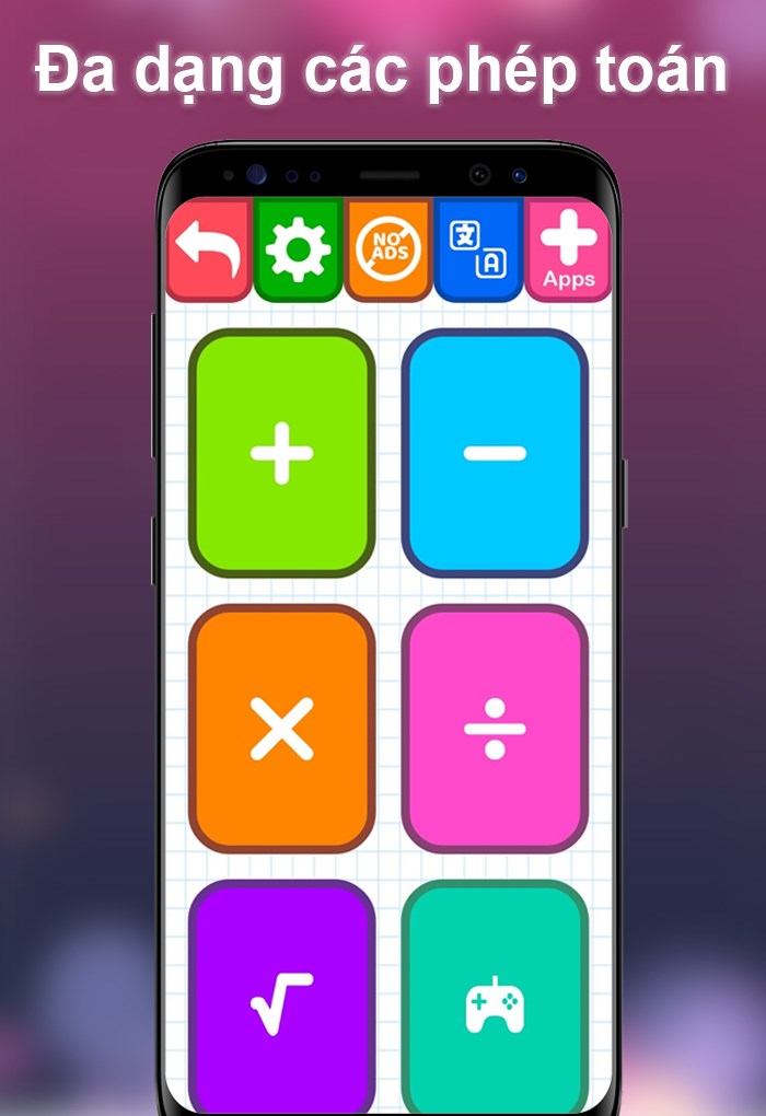 B&agrave;i học với nhiều ph&eacute;p t&iacute;nh kh&aacute;c nhau