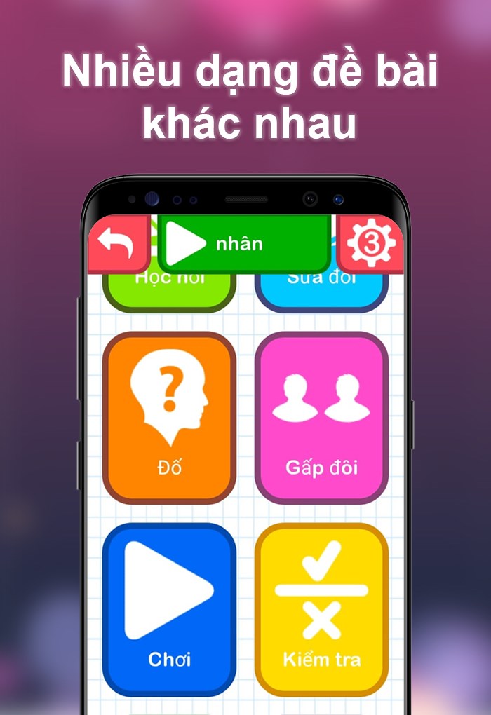 Mỗi ph&eacute;p t&iacute;nh tương ứng với nhiều dạng c&acirc;u hỏi kh&aacute;c nhau