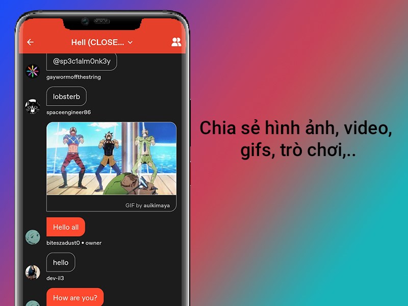 Chia sẻ hình ảnh, video, gifs, trò chơi, và nhiều hơn nữa