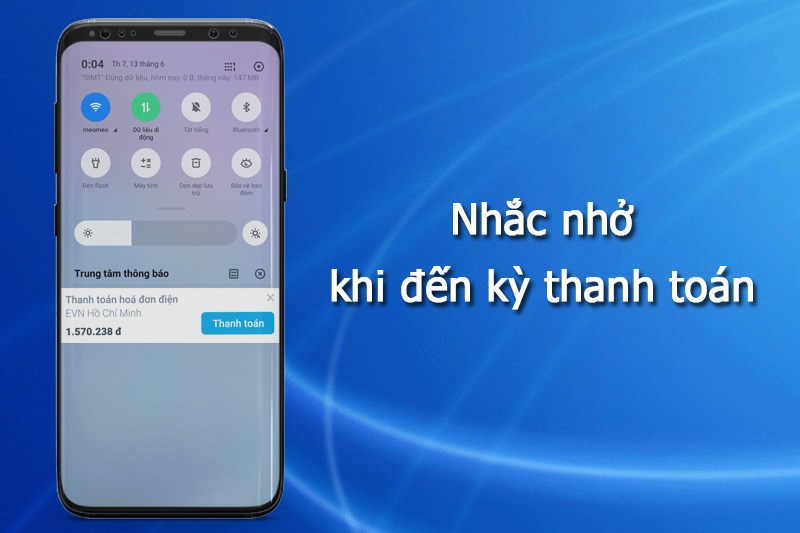 Nhắc nhở khi đến lúc thanh toán