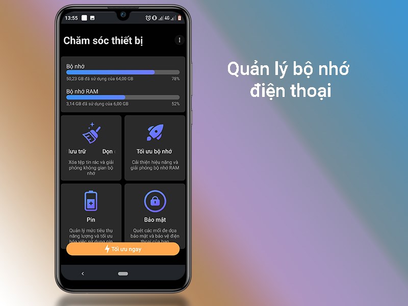 Quản lý bộ nhớ điện thoại