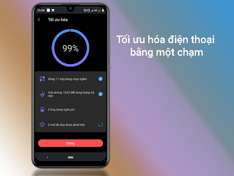 Tối ưu hóa điện thoại bằng một chạm