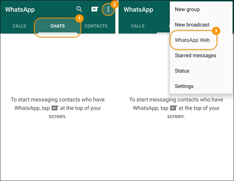 Chọn WhatsApp Web