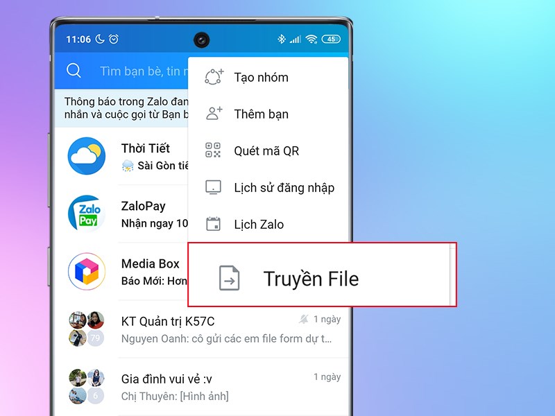 Chọn truyền File