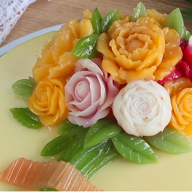 Cách làm rau câu 4D hoa nổi hương bắp thơm ngon đẹp mắt đơn giản tại nhà