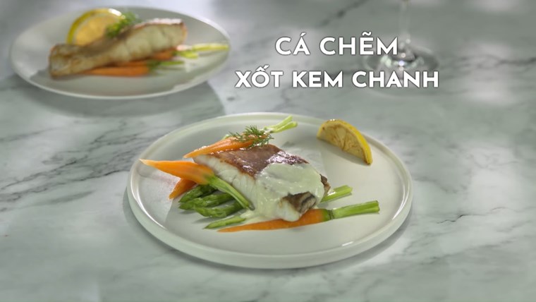 Cá chẽm phi lê chiên giòn sốt kem chanh