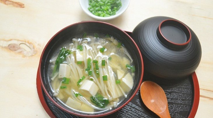 Canh miso nấm