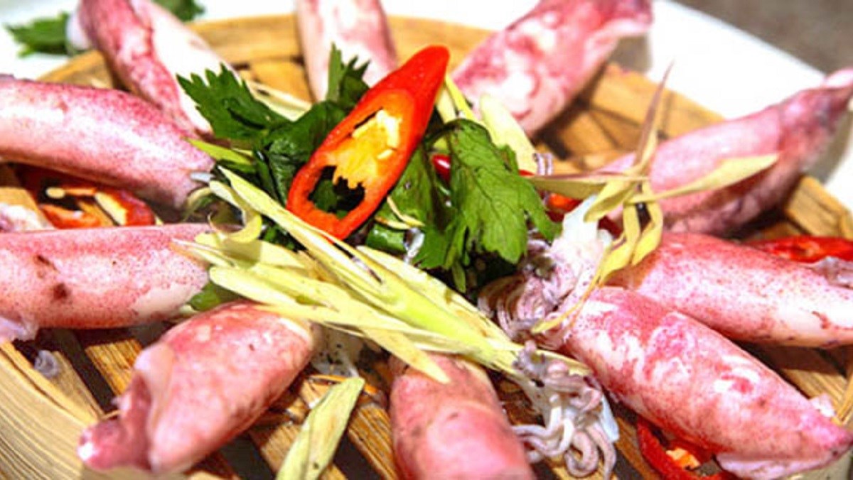 Mực hấp sả