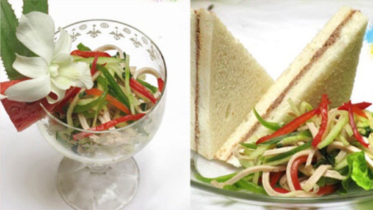 Salad vỏ dưa hấu