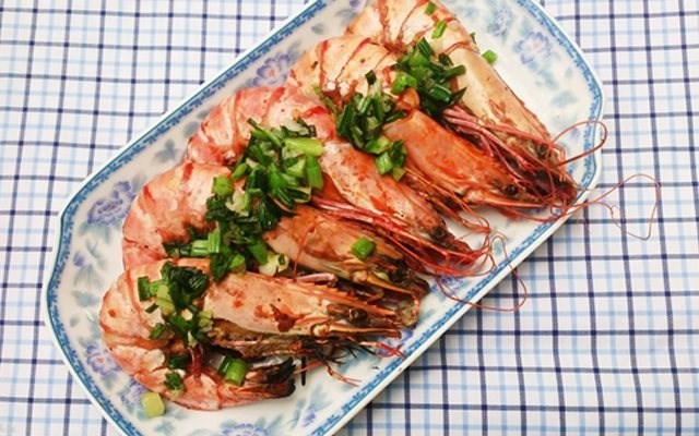 Tôm chiên mỡ hành