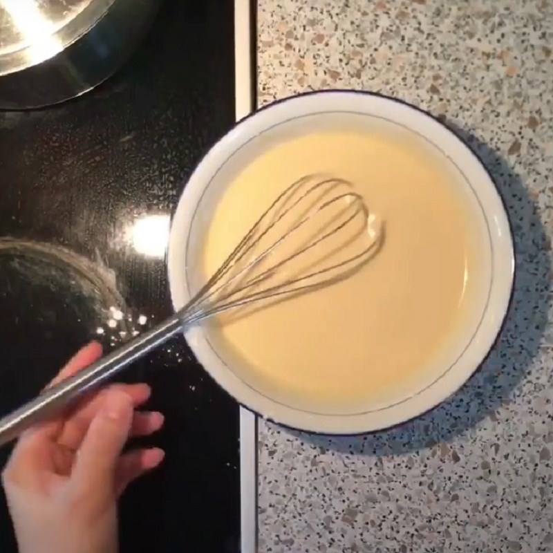 Bước 3 Trộn bột bánh bánh mochi nhân bơ đậu phộng