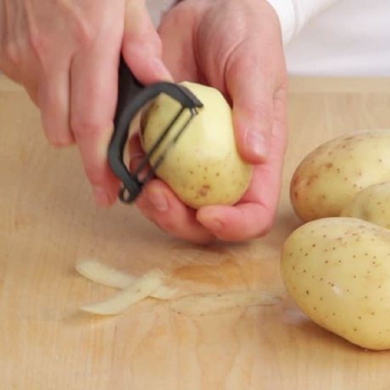Bước 1 Sơ chế khoai tây Khoai tây nướng phô mai kiểu Pháp - Potatoes gratin