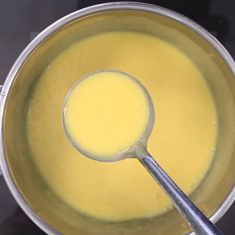 Bước 1 Làm pudding xoài Chè khoai dẻo pudding xoài