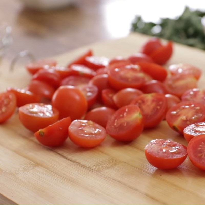 Bước 1 Sơ chế nguyên liệu Greek salad