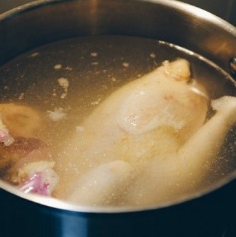 Cách 1 Sơ chế và nấu con kê Bánh canh gà
