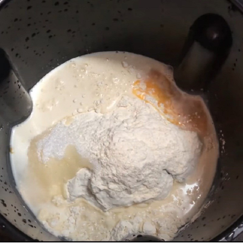 Bước 1 Trộn bột Bánh mì milo kem lạnh