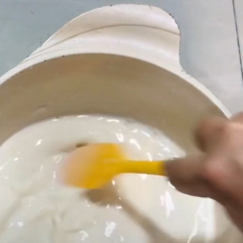 Bước 1 Trộn bột Bánh sữa dừa có whipping cream
