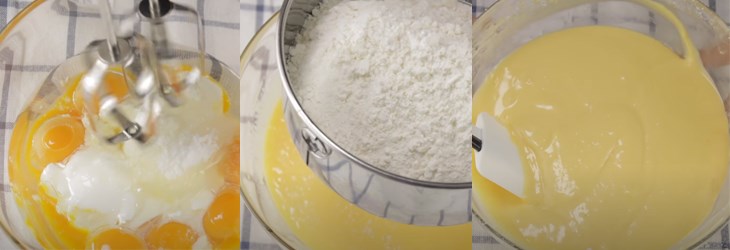 Bước 2 Trộn bột Bánh bông lan sữa chua