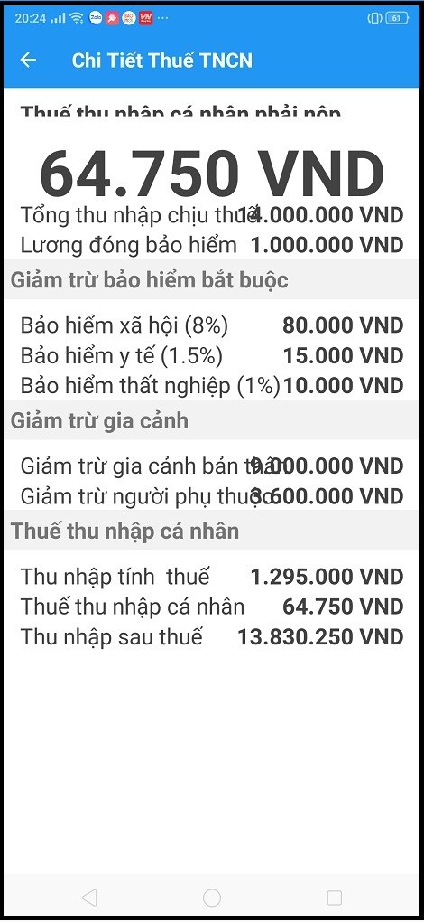 T&iacute;nh nhanh thuế thu nhập c&aacute; nh&acirc;n