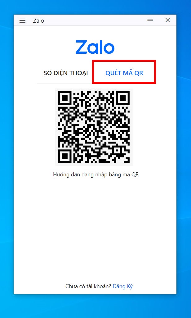 Chọn quét mã Qr