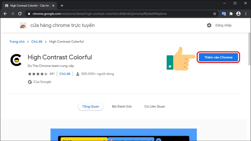 Th&ecirc;m v&agrave;o Chrome chủ đề muốn thay đổi