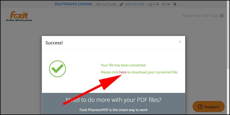 foxit phantom convert pdf to word