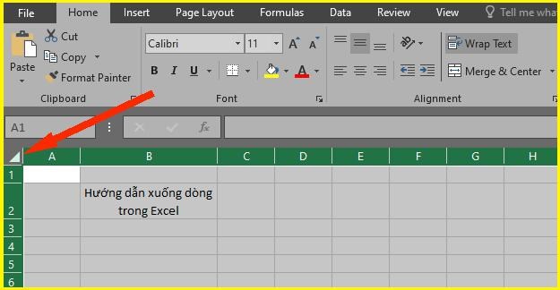 cach-xuong-dong-trong-excel