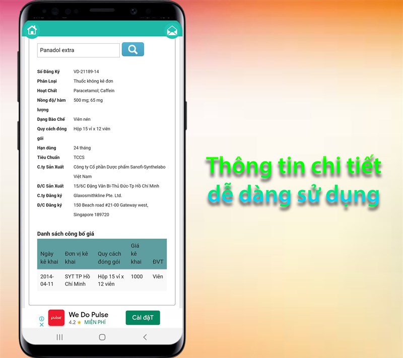 Thông tin chi tiết, dễ dàng sử dụng