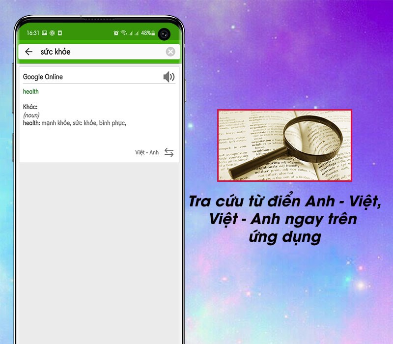 Tra cứu từ điển Anh - Việt, Việt - Anh ngay tr&ecirc;n ứng dụng
