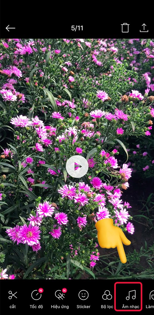 Chọn v&agrave;o &Acirc;m nhạc