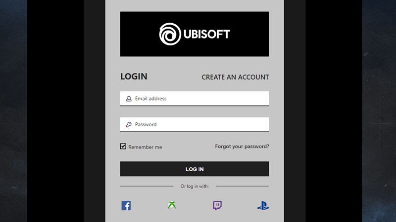Đăng nhập tài khoản Ubisoft