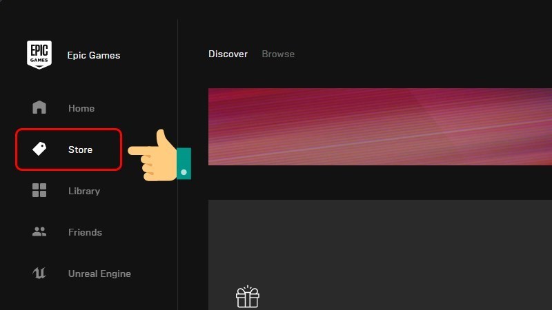 V&agrave;o phần Store ở Epic Games Store