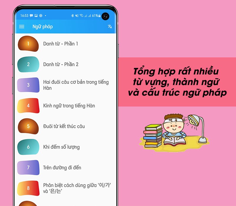 Tổng hợp rất nhiều từ vựng, th&agrave;nh ngữ v&agrave; cấu tr&uacute;c ngữ ph&aacute;p cho người học
