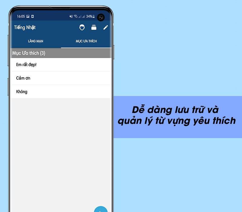 Dễ d&agrave;ng lưu trữ v&agrave; quản l&yacute; từ vựng y&ecirc;u th&iacute;ch