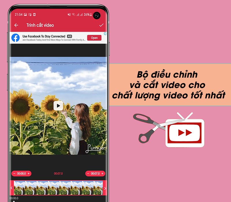 Bộ điều chỉnh và cắt video cho chất lượng video tốt nhất